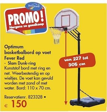 Promoties Optimum basketbalbord op voet fever red - Optimum - Geldig van 04/07/2012 tot 17/07/2012 bij Colruyt