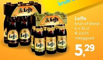 Promotions Leffe bruin of blond - Leffe - Valide de 05/07/2012 à 17/07/2012 chez Spar