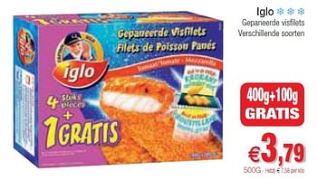 Promoties Iglo gepaneerde visfilets - Iglo - Geldig van 10/07/2012 tot 15/07/2012 bij Intermarche