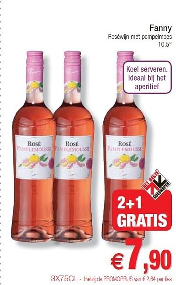 Promoties Fanny roséwijn met pompelmoes - Rosé wijnen - Geldig van 10/07/2012 tot 15/07/2012 bij Intermarche