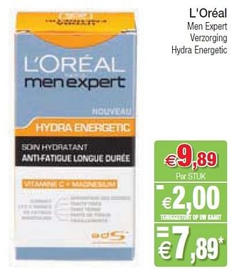 Promoties L`oréal men expert verzorging hydra energetic - L'Oreal Paris - Geldig van 10/07/2012 tot 15/07/2012 bij Intermarche
