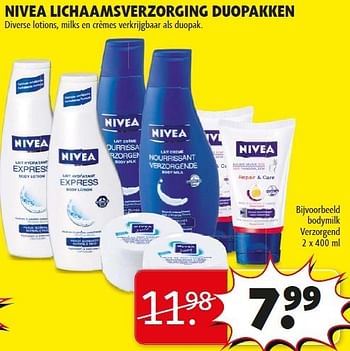 Promoties Nivea lichaamsverzorging duopakken - Nivea - Geldig van 10/07/2012 tot 22/07/2012 bij Kruidvat