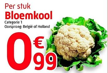 Promoties Per stuk bloemkool - Huismerk - Smatch - Geldig van 11/07/2012 tot 24/07/2012 bij Smatch