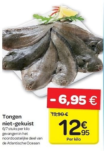 Promoties Tongen niet-gekuist - Huismerk - Carrefour  - Geldig van 11/07/2012 tot 16/07/2012 bij Carrefour