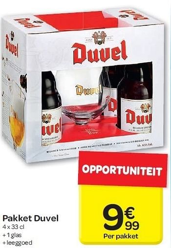 Promotions Pakket duvel - Duvel - Valide de 11/07/2012 à 16/07/2012 chez Carrefour