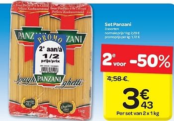 Promotions Set panzani - Panzani - Valide de 11/07/2012 à 16/07/2012 chez Carrefour