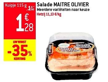 Promoties Salade maitre olivier - Maitre Olivier - Geldig van 11/07/2012 tot 17/07/2012 bij Match Food & More