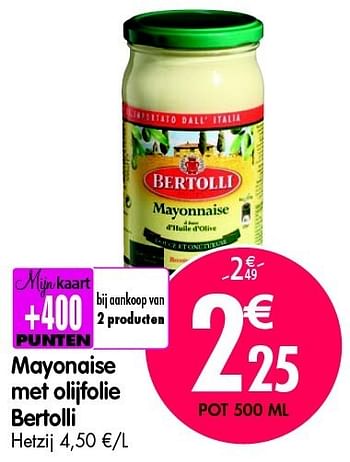 Promoties Mayonaise met olijfolie bertolli - Bertolli - Geldig van 11/07/2012 tot 17/07/2012 bij Match