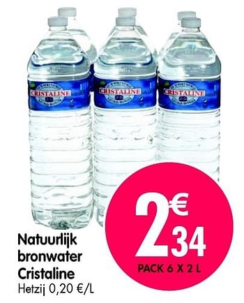 Promoties Natuurlijk bronwater cristaline - Cristaline - Geldig van 11/07/2012 tot 17/07/2012 bij Match