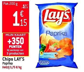 Promoties Chips lay`s - Lay's - Geldig van 11/07/2012 tot 17/07/2012 bij Match Food & More