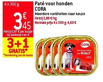 Promoties Paté voor honden cora - Cora - Geldig van 11/07/2012 tot 17/07/2012 bij Match Food & More