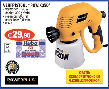 Promoties Verfpistool pow.x350 - Powerplus - Geldig van 11/07/2012 tot 22/07/2012 bij Hubo