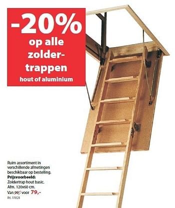 Promoties Zoldertrap hout basic - Huismerk - Gamma - Geldig van 11/07/2012 tot 23/07/2012 bij Gamma