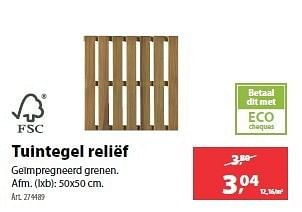 Promoties Tuintegel reliëf - Huismerk - Gamma - Geldig van 11/07/2012 tot 23/07/2012 bij Gamma