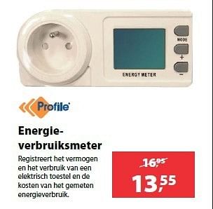 Promoties Energieverbruiksmeter - Profile - Geldig van 11/07/2012 tot 23/07/2012 bij Gamma