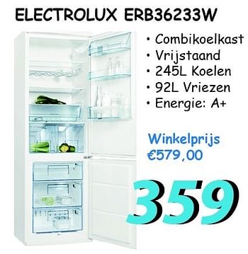 Promoties Electrolux erb36233w - Electrolux - Geldig van 12/07/2012 tot 05/08/2012 bij Elektro Koning