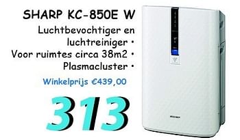 Promotions Sharp kc-850e w - Sharp - Valide de 12/07/2012 à 05/08/2012 chez Elektro Koning