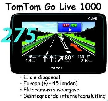 Promoties Tomtom go live 1000 - TomTom - Geldig van 12/07/2012 tot 05/08/2012 bij Elektro Koning