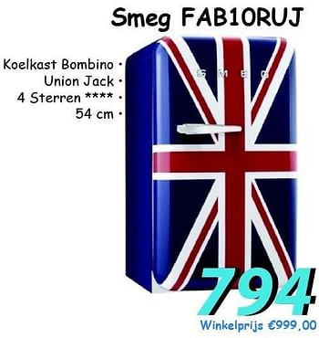 Promoties Smeg fab10ruj - Smeg - Geldig van 12/07/2012 tot 05/08/2012 bij Elektro Koning