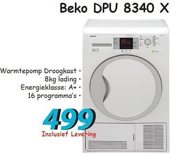 Promoties Beko dpu 8340 x - Beko - Geldig van 12/07/2012 tot 05/08/2012 bij Elektro Koning