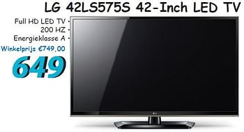 Promoties Lg 42ls575s 42-inch led tv - LG - Geldig van 12/07/2012 tot 05/08/2012 bij Elektro Koning