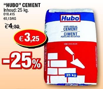 Promoties Hubo cement - Huismerk - Hubo  - Geldig van 18/07/2012 tot 05/08/2012 bij Hubo