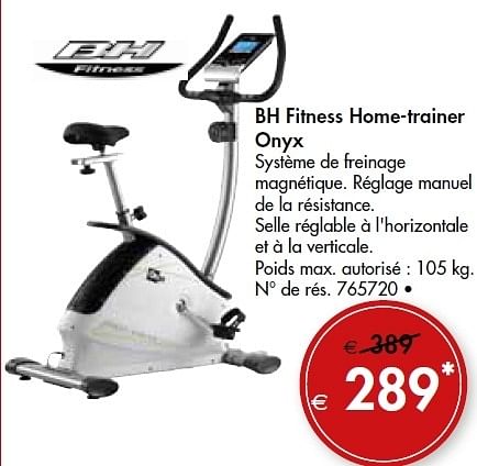 Bicicleta estatica bh online fitness onyx