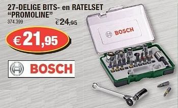 Promoties Bosch 27-delige bits- en ratelset - Bosch - Geldig van 25/07/2012 tot 05/08/2012 bij Hubo