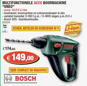 Promoties Bosch multifunctionele accu boormachine - Bosch - Geldig van 25/07/2012 tot 05/08/2012 bij Hubo