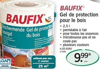 Promoties Gel de protection pour le bois - Baufix - Geldig van 30/07/2012 tot 01/08/2012 bij Lidl