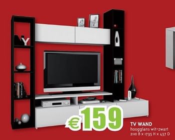 promotion Belgica Meubelen: Tv wand - Produit maison ...