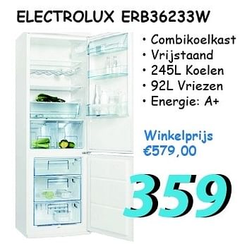 Promoties Electrolux erb36233w combikoelkast - Electrolux - Geldig van 07/08/2012 tot 09/09/2012 bij Elektro Koning