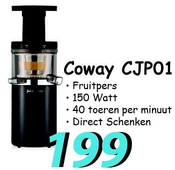 Promoties Coway cjp01 fruitpers - Coway - Geldig van 07/08/2012 tot 09/09/2012 bij Elektro Koning