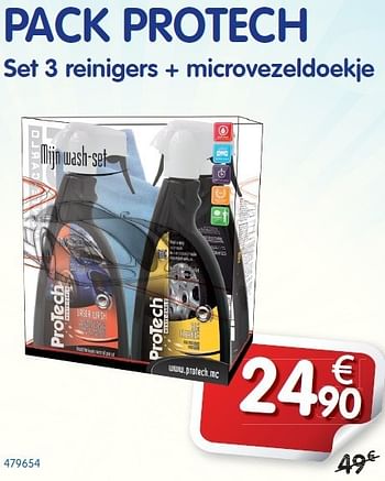 Promoties Pack protech set 3 reinigers + microvezeldoekje - Protech - Geldig van 09/08/2012 tot 08/09/2012 bij Auto 5