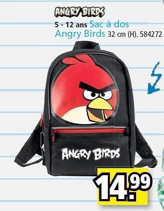 Promotions Sac à dos angry birds - Angry Birds - Valide de 13/08/2012 à 02/09/2012 chez Intertoys
