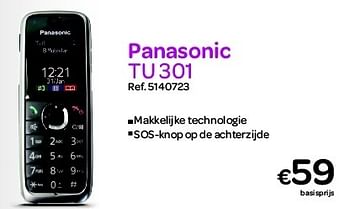 Promoties Panasonic tu 301 - Doro - Geldig van 20/08/2012 tot 30/09/2012 bij Carrefour