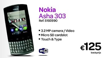 Promoties Nokia asha 303 - Nokia - Geldig van 20/08/2012 tot 30/09/2012 bij Carrefour
