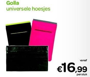 Promoties Golla universele hoesjes - Golla - Geldig van 20/08/2012 tot 30/09/2012 bij Carrefour