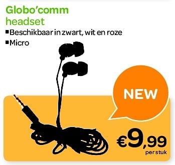 Promoties Globo’comm headset - Globo'Comm - Geldig van 20/08/2012 tot 30/09/2012 bij Carrefour