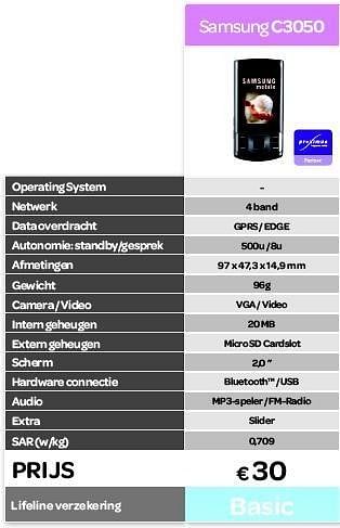 Promoties Samsung c3050 - Samsung - Geldig van 20/08/2012 tot 30/09/2012 bij Carrefour