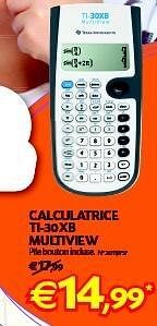 Promotions Calculatrice ti-30xb multiview - Texas Instruments - Valide de 21/08/2012 à 06/09/2012 chez Fun
