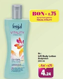 Promoties Lift body lotion bodylotion - Fenjal - Geldig van 22/08/2012 tot 04/09/2012 bij DI