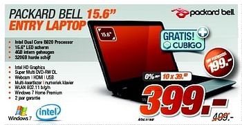 Promotions Packard bell 15.6 entry laptop - Packard Bell - Valide de 27/08/2012 à 09/09/2012 chez Auva