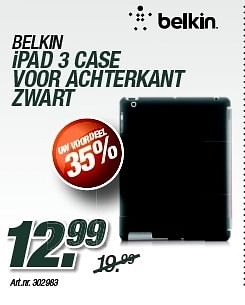 Promoties Belkin ipad 3 case voor achterkant zwart - BELKIN - Geldig van 27/08/2012 tot 09/09/2012 bij Auva