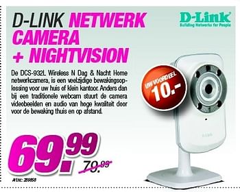 Promotions D-link netwerk camera + nightvision - D-Link - Valide de 27/08/2012 à 09/09/2012 chez Auva