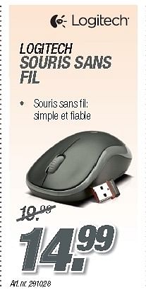 Promoties Logitech souris sans fil - Logitech - Geldig van 27/08/2012 tot 09/09/2012 bij Auva