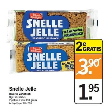 Promoties Snelle jelle - Wieger Ketellapper - Geldig van 27/08/2012 tot 02/09/2012 bij Albert Heijn