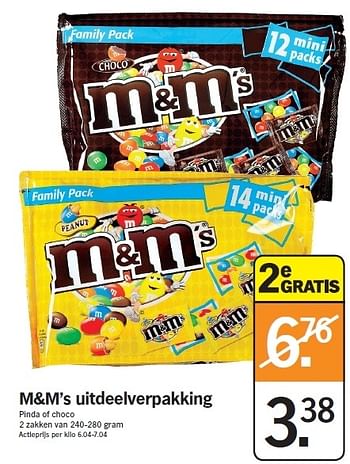 Promotions M+m’s uitdeelverpakking - Mars Snacks - Valide de 27/08/2012 à 02/09/2012 chez Albert Heijn