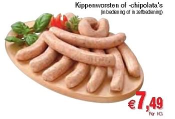 Promoties Kippenworsten of -chipolata`s - Huismerk - Intermarche - Geldig van 28/08/2012 tot 02/09/2012 bij Intermarche