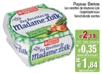 Promoties Paysan breton - Madame Loik - Geldig van 28/08/2012 tot 02/09/2012 bij Intermarche